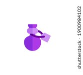 Icon Flat love potion, vector illustration graphic design on white background good for Presentation, landing page, celebration, mobile, apps, and more.