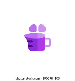 Icon Flat love potion, vector illustration graphic design on white background good for Presentation, landing page, celebration, mobile, apps, and more.