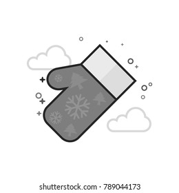 icon in flat outlined grayscale style. Vector illustration.