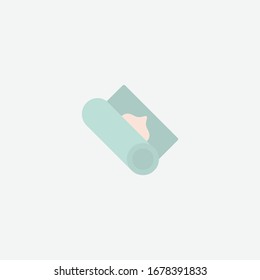 Icon flat Rugs . Thin line black rugs icon, flat vector simple element illustration from editable furniture and household concept isolated stroke 