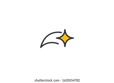 Icon  Flat Star Vector Illustrator Simple Design