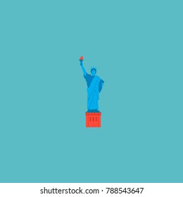 Icon flat statue of liberty element. Vector illustration of icon flat america isolated on clean background. Can be used as statue, liberty and america symbols.