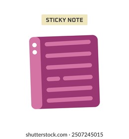 Icon Flat Sticky note fun dynamic color set