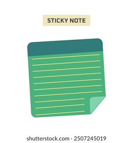 Icon Flat Sticky note fun dynamic color set