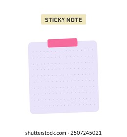 Icon Flat Sticky note fun dynamic color set