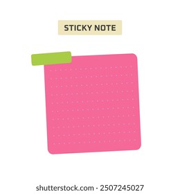 Icon Flat Sticky note fun dynamic color set