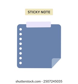 Icon Flat Sticky note fun dynamic color set