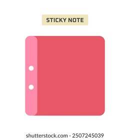 Icon Flat Sticky note fun dynamic color set