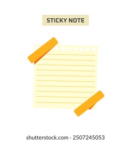 Icon Flat Sticky note fun dynamic color set