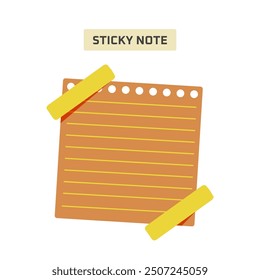 Icon Flat Sticky note fun dynamic color set