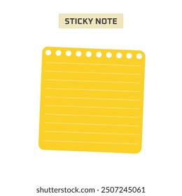 Icon Flat Sticky note fun dynamic color set