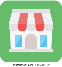 icon flat store vector design