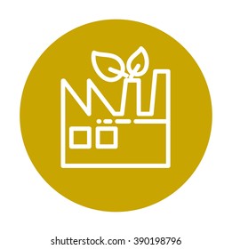 icon in the flat style ecological factory