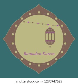 Icon in a flat style Ramadan oriental lantern