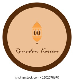 Icon in a flat style Ramadan oriental lantern