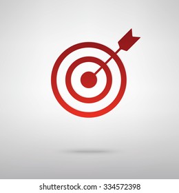 icon flat target with dart