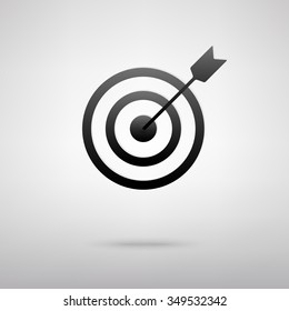 icon flat target with dart