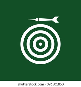 Icon flat target vector icon.