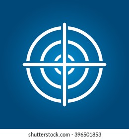 Icon flat target vector icon.