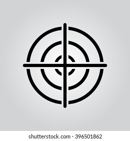 Icon flat target vector icon.