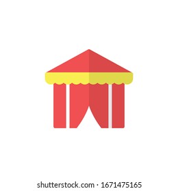 icon flat tent vector illustrator graphic design on white background good celebration