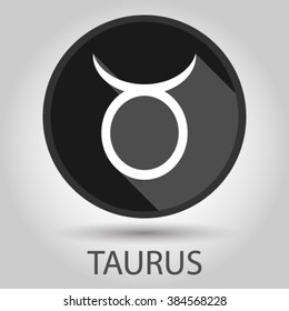 Icon flat zodiac taurus vector