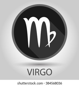icon flat zodiac virgo vector
