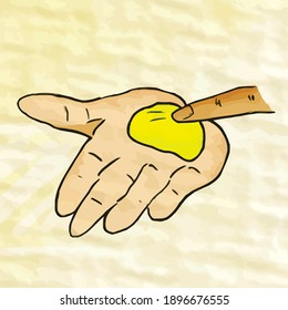 Icon Flatten the Dough Vector Infografik Bakpia