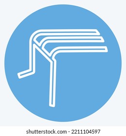 Icon Fleece Collar. suitable for sportswear symbol. blue eyes style. simple design editable. design template vector. simple illustration