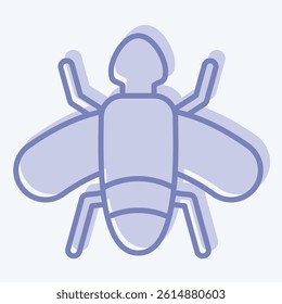Icon Flies. related to Insects symbol. two tone style. design editable