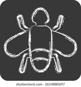 Icon Flies. related to Insects symbol. chalk Style. design editable