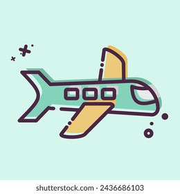 Icon Flight. related to Leisure and Travel symbol. MBE style. simple design illustration.