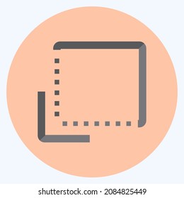 Icon Flip to Back - Flat Style - Simple illustration,Editable stroke,Design template vector, Good for prints, posters, advertisements, announcements, info graphics, etc.