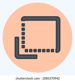 Icon Flip to Back - Flat Style - Simple illustration,Editable stroke,Design template vector, Good for prints, posters, advertisements, announcements, info graphics, etc.