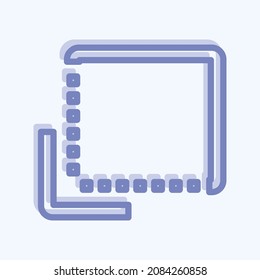 Icon Flip to Back - Two Tone Style - Simple illustration,Editable stroke,Design template vector, Good for prints, posters, advertisements, announcements, info graphics, etc.