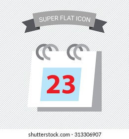 Icon of flip calendar page with date