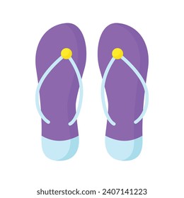 An icon of flip flops in modern style isolated on white background, editable vector