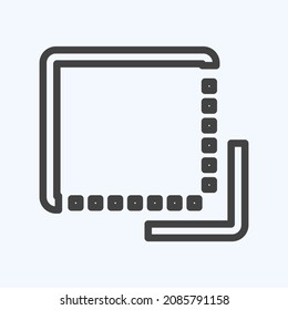 Icono Girar al estilo de línea frontal - Ilustración simple, trazo editable, vector de plantilla de diseño, Buena para impresiones, carteles, anuncios, anuncios, gráficos de información, etc.