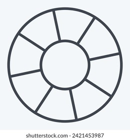 Icon Float. related to Ring symbol. line style. simple design editable. simple illustration