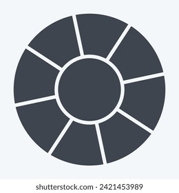 Icono Float. relacionado con el símbolo Ring. estilo glifo. diseño simple editable. ilustración simple