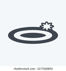 Icon Floating Flowers. suitable for Spa symbol. glyph style. simple design editable. design template vector. simple symbol illustration