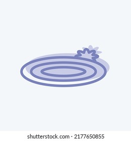 Icon Floating Flowers. suitable for Spa symbol. two tone style. simple design editable. design template vector. simple symbol illustration