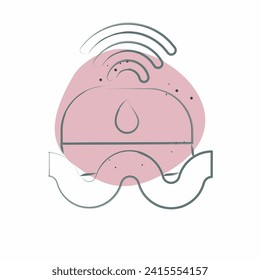 Icon Flood Sensor. related to Smart Home symbol. Color Spot Style. simple design editable. simple illustration