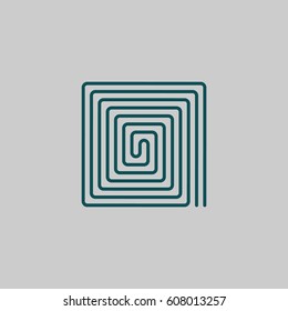   icon of floor heating. Vector illustration