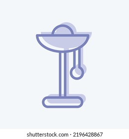 Icon Floor Lamp. suitable for House symbol. two tone style. simple design editable. design template vector. simple illustration