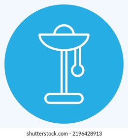 Icon Floor Lamp. suitable for House symbol. blue eyes style. simple design editable. design template vector. simple illustration