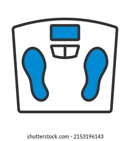 Escalas de suelos de iconos. Contorno de negrita editable con diseño de relleno de color. Ilustración vectorial.