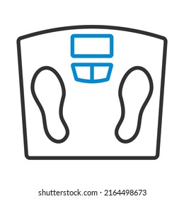 Icon Floor Scales. Editable Bold Outline With Color Fill Design. Vector Illustration.
