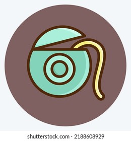 Icon Floos. suitable for medicine symbol. flat style. simple design editable. design template vector. simple illustration