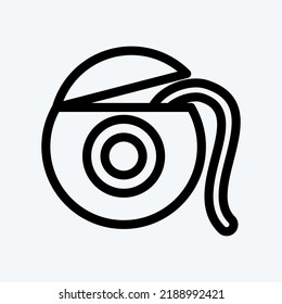 Icon Floos. suitable for medicine symbol. line style. simple design editable. design template vector. simple illustration
